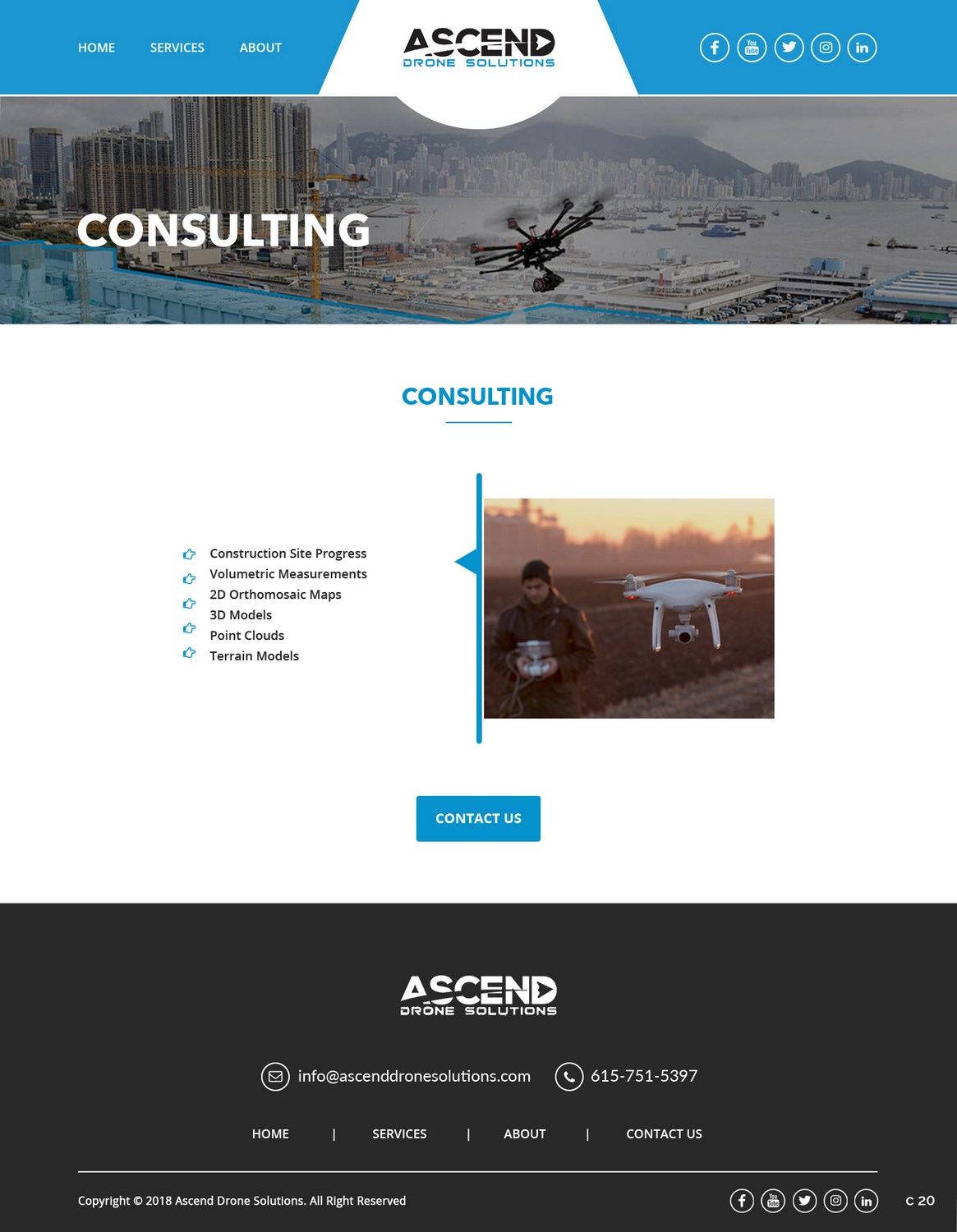 Web Design by pb for Ascend Drone Solutions, LLC | Design #17570188