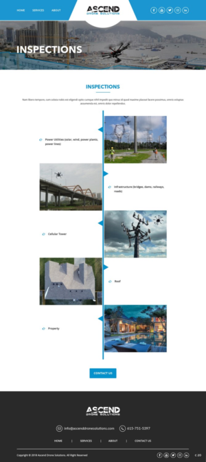 Web Design par pb pour Ascend Drone Solutions, LLC | Design : #17570189