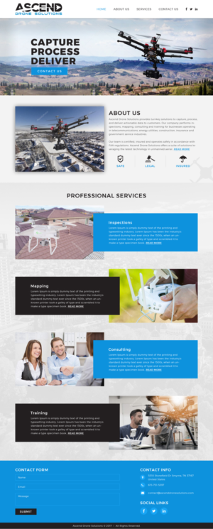Web Design par Sujit Banerjee pour Ascend Drone Solutions, LLC | Design : #17262463