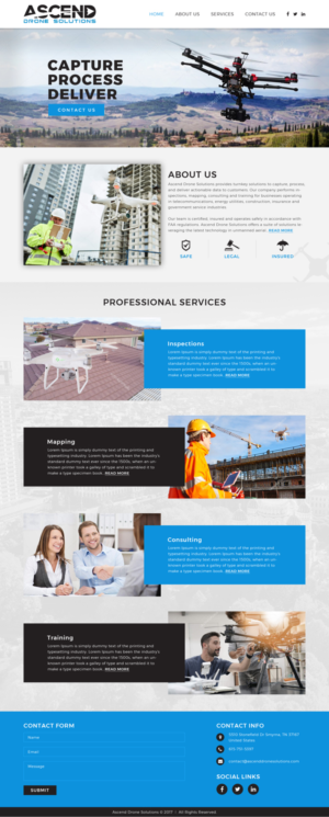 Web Design par Sujit Banerjee pour Ascend Drone Solutions, LLC | Design #17270569