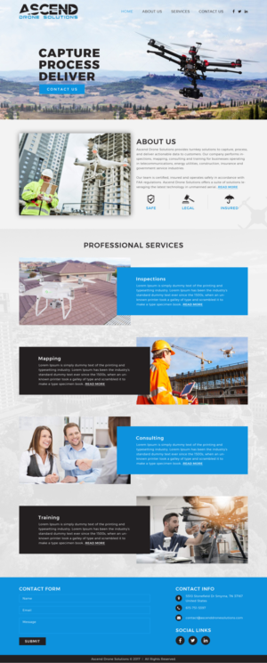 Web Design par Sujit Banerjee pour Ascend Drone Solutions, LLC | Design : #17325097