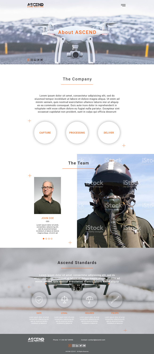 Web Design by MihaiMoldovan for Ascend Drone Solutions, LLC | Design #17270350