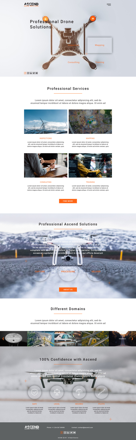 Web Design by MihaiMoldovan for Ascend Drone Solutions, LLC | Design #17270352