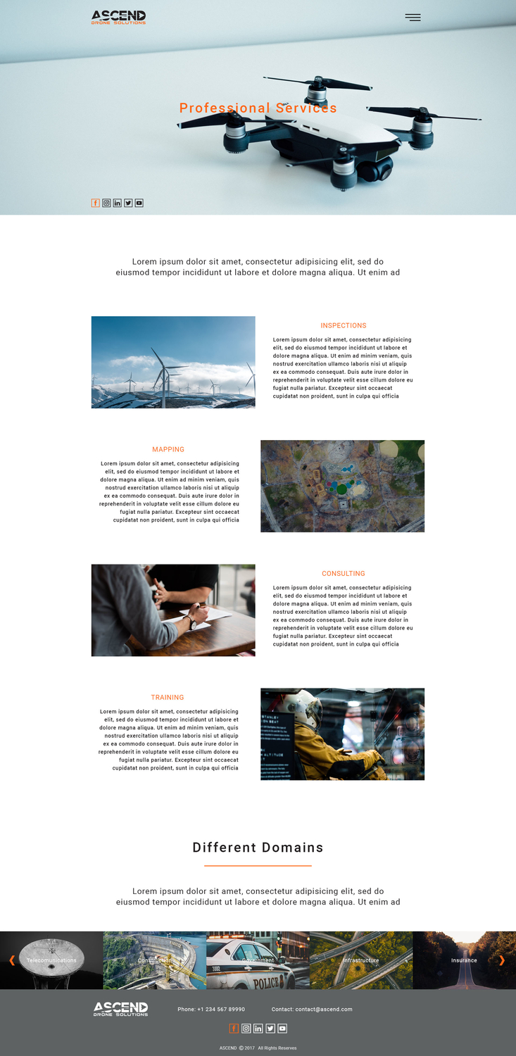 Web-Design von MihaiMoldovan für Ascend Drone Solutions, LLC | Design #17270353