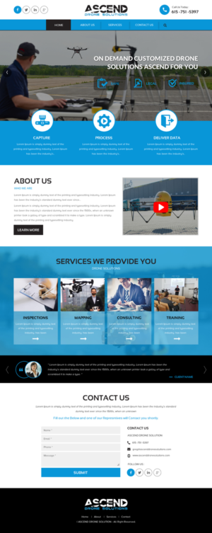 Web Design par rightway pour Ascend Drone Solutions, LLC | Design : #17265038