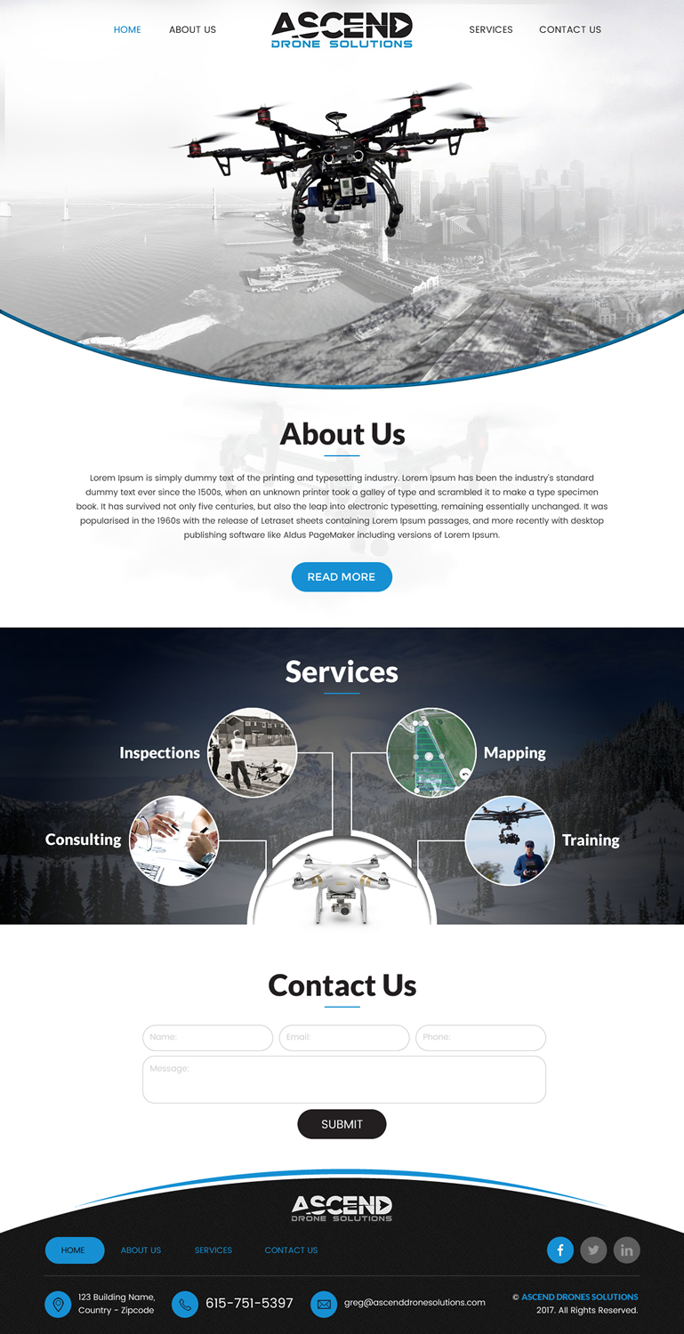 Diseño Web por rightway para Ascend Drone Solutions, LLC | Diseño #17265046