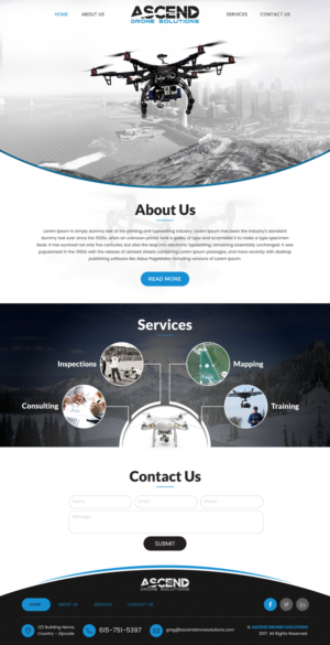 Web Design par rightway pour Ascend Drone Solutions, LLC | Design : #17265046