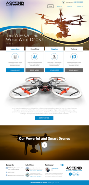 Web Design par rightway pour Ascend Drone Solutions, LLC | Design : #17265047
