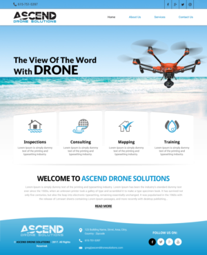 Web Design par rightway pour Ascend Drone Solutions, LLC | Design : #17265049