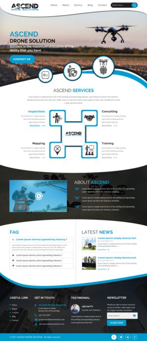 Web Design par rightway pour Ascend Drone Solutions, LLC | Design : #17265050