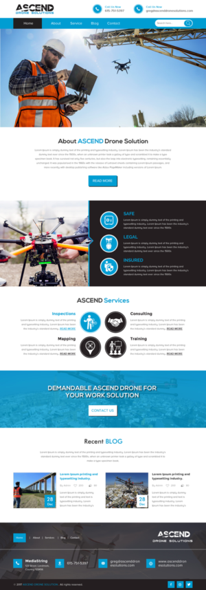 Web Design par rightway pour Ascend Drone Solutions, LLC | Design : #17265053
