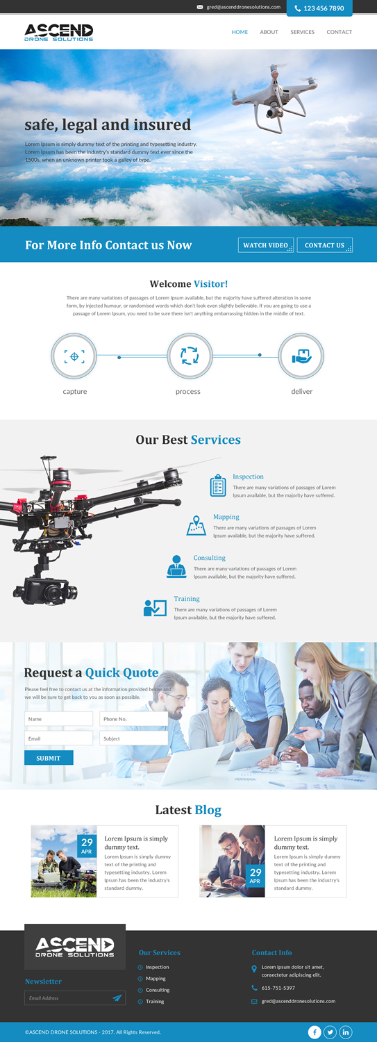 Web-Design von rightway für Ascend Drone Solutions, LLC | Design #17265054