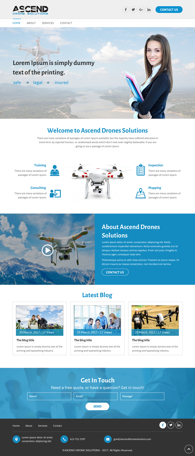 Web Design par rightway pour Ascend Drone Solutions, LLC | Design #17265057