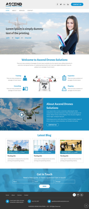 Web Design par rightway pour Ascend Drone Solutions, LLC | Design : #17265057