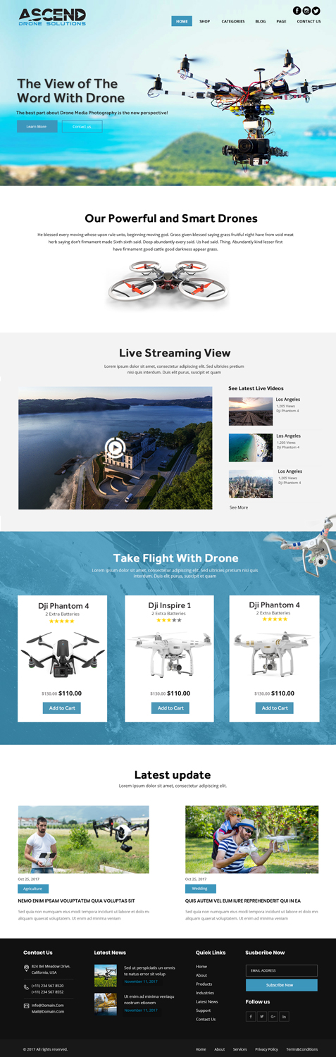 Web Design par Xclusive Designers pour Ascend Drone Solutions, LLC | Design #17260184