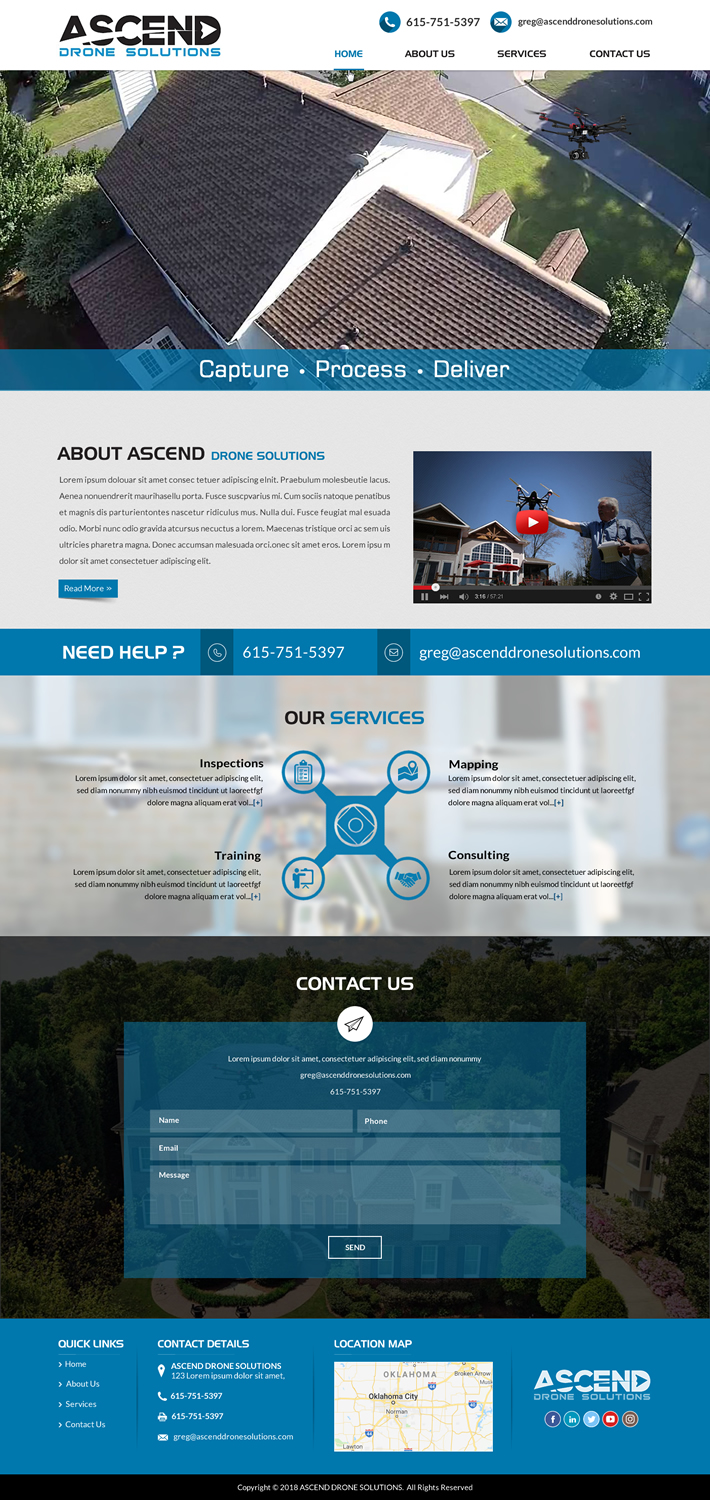 Web Design by Creative Design for Ascend Drone Solutions, LLC | Design #17273563