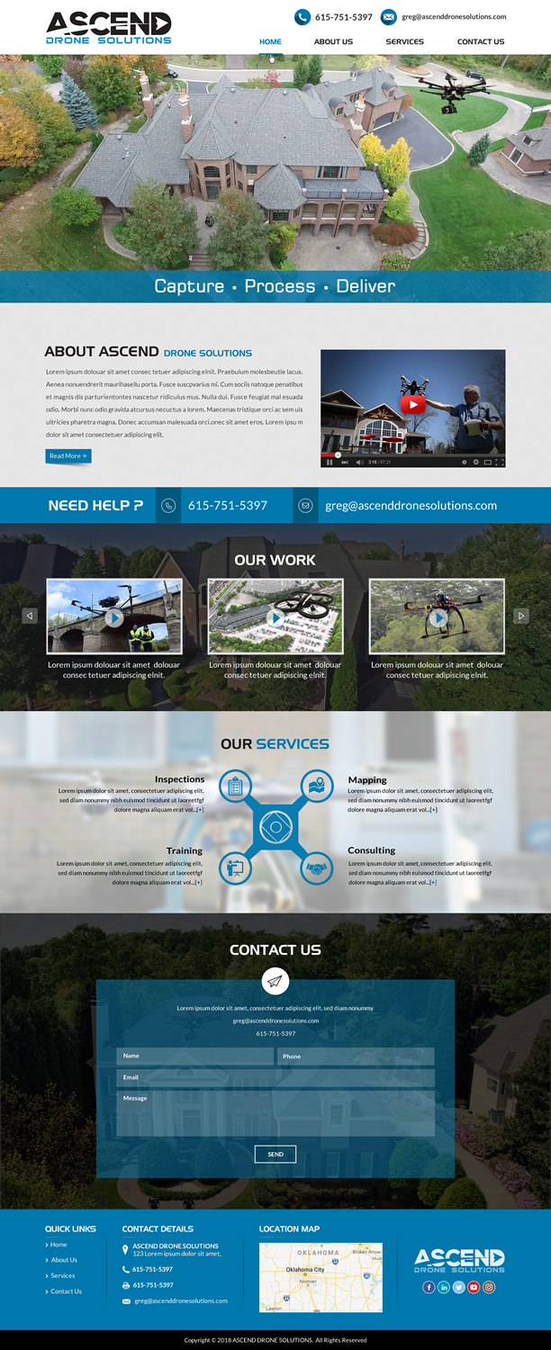 Web Design by Creative Design for Ascend Drone Solutions, LLC | Design #17273578