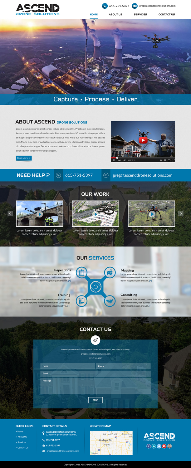Web Design by Creative Design for Ascend Drone Solutions, LLC | Design #17273579