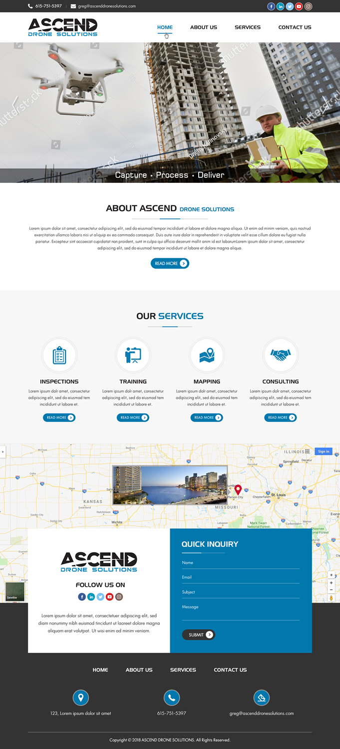 Web Design by Creative Design for Ascend Drone Solutions, LLC | Design #17281955
