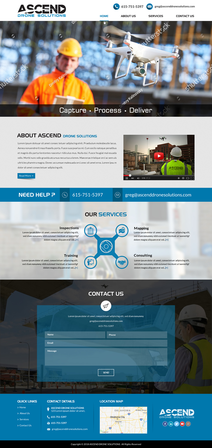 Web Design par Creative Design pour Ascend Drone Solutions, LLC | Design #17281958