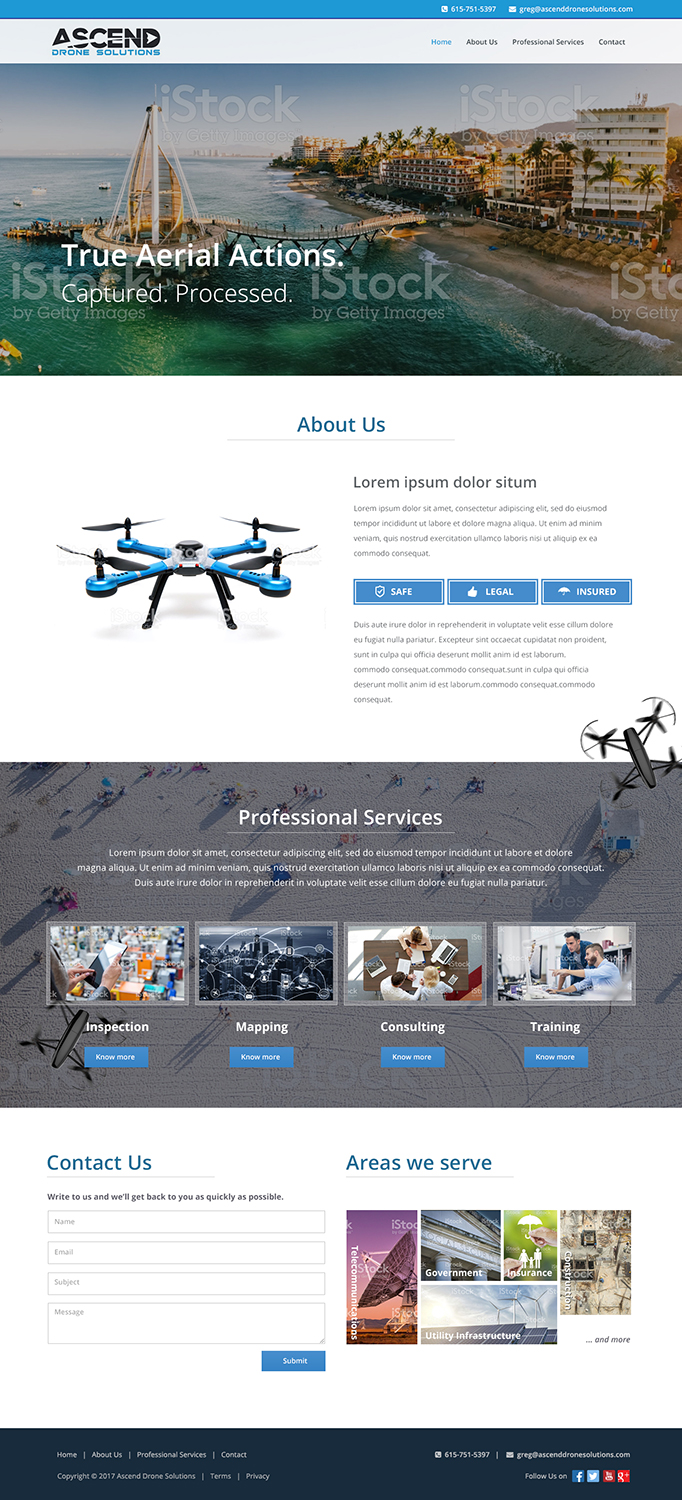 Web Design par Debayan pour Ascend Drone Solutions, LLC | Design #17260764