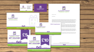 Stationery using new logo for pharmacy and gift shop | Stationery Design by sherman
