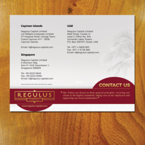 Print-Design von LeonFX für REGULUS CAPITAL LIMITED | Design: #17321174
