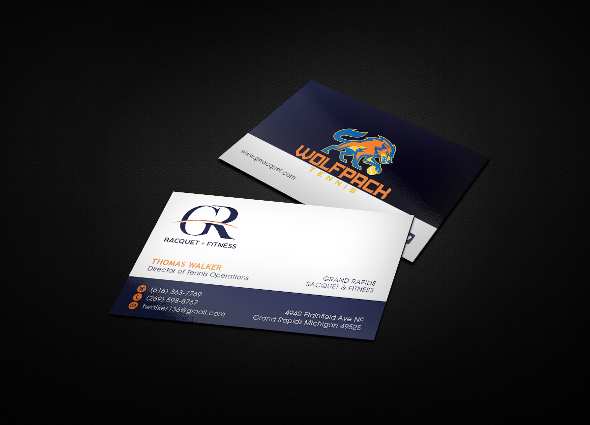 Visitenkarten-Design von Verified artistry für Grand Rapids Racquet | Design #17650795