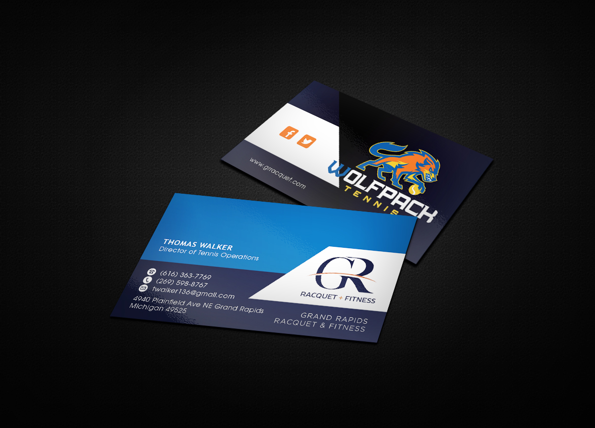 Visitenkarten-Design von Verified artistry für Grand Rapids Racquet | Design #17650797