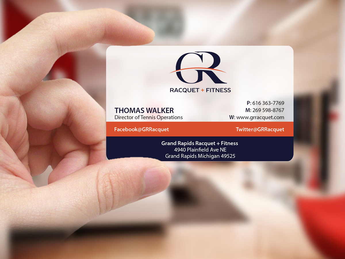 Visitenkarten-Design von Creations Box 2015 für Grand Rapids Racquet | Design #17548548