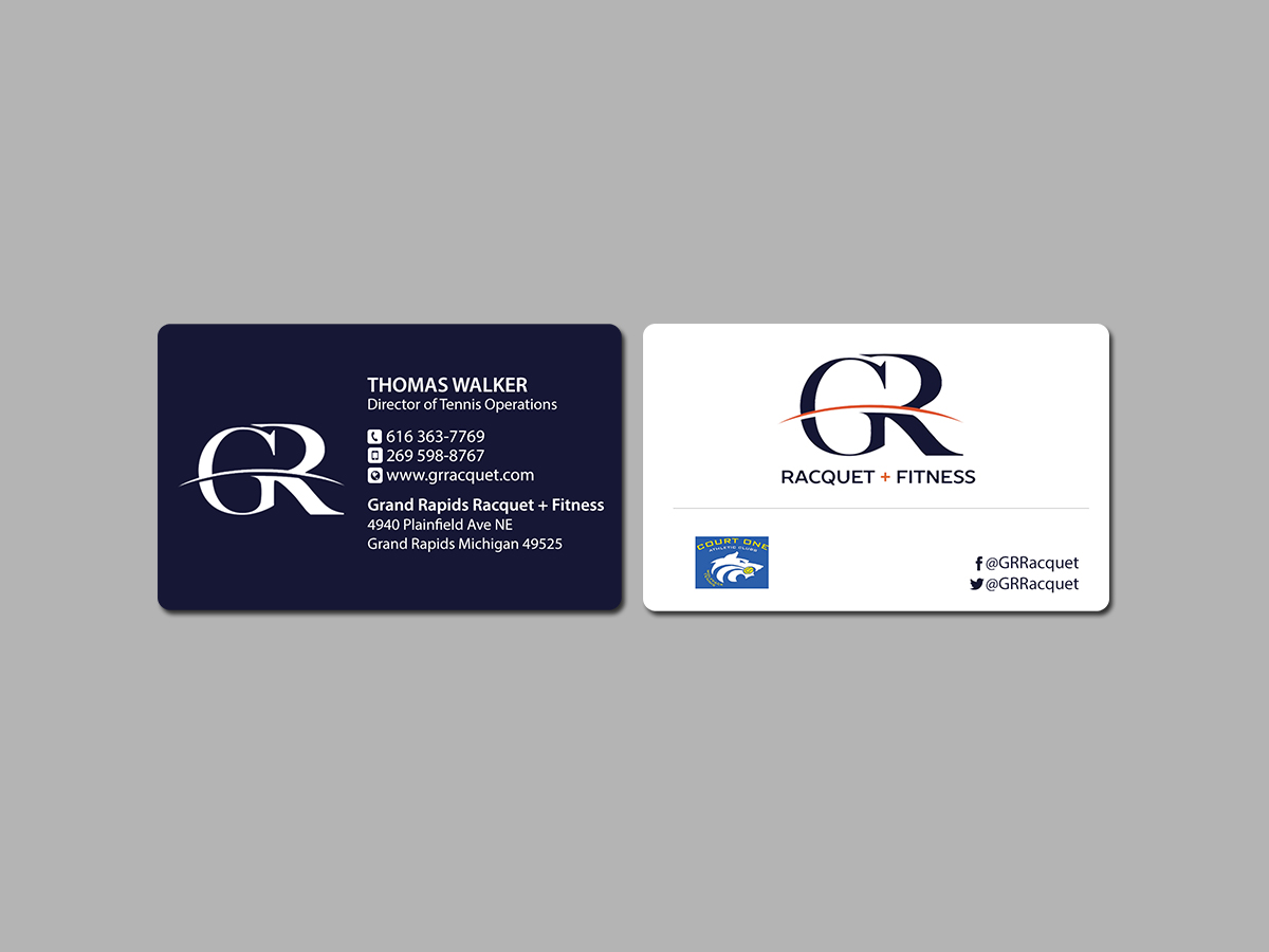 Business Card Design by Creations Box 2015 for Grand Rapids Racquet | Design #17548562