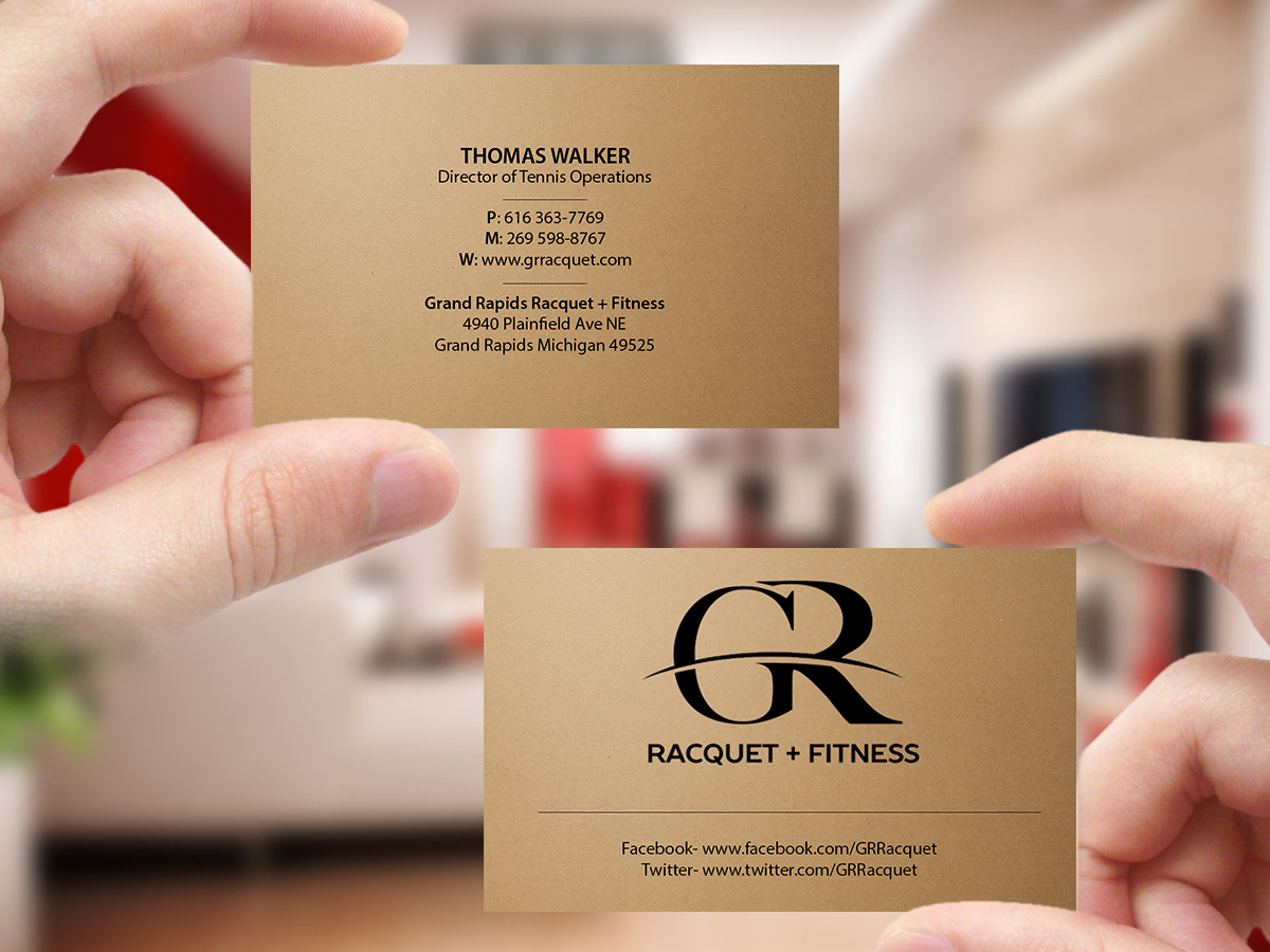 Business Card Design by Creations Box 2015 for Grand Rapids Racquet | Design #17548565