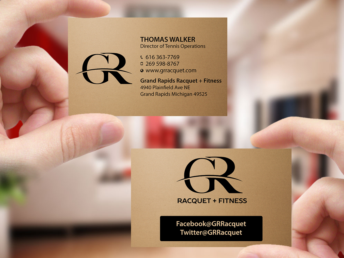 Business Card Design by Creations Box 2015 for Grand Rapids Racquet | Design #17548566
