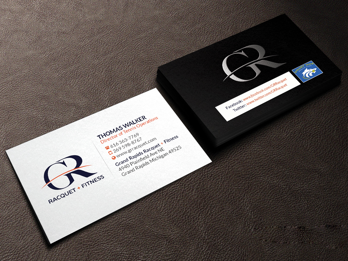 Visitenkarten-Design von Creations Box 2015 für Grand Rapids Racquet | Design #17558797