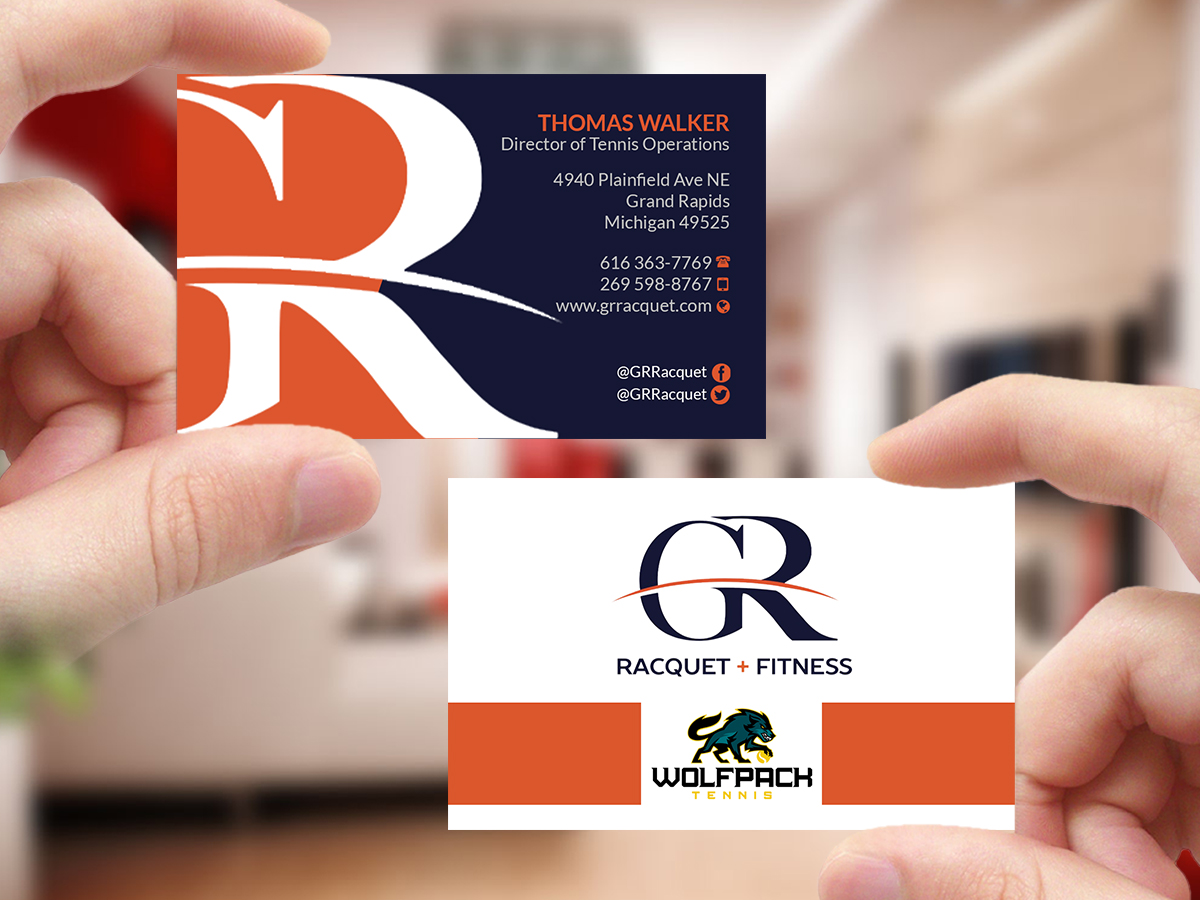 Design de Carte de Visite par Creations Box 2015 pour Grand Rapids Racquet | Design #17569625