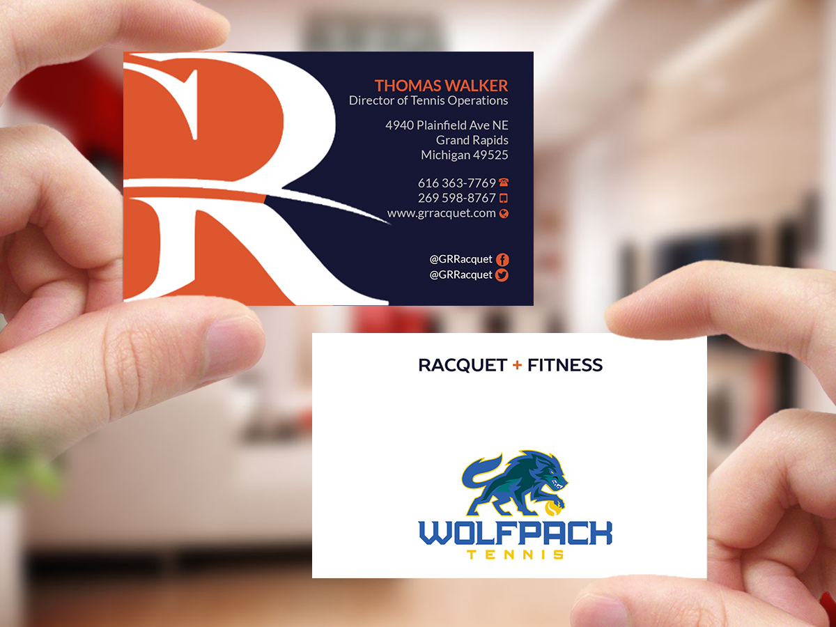 Design de Carte de Visite par Creations Box 2015 pour Grand Rapids Racquet | Design #17573706