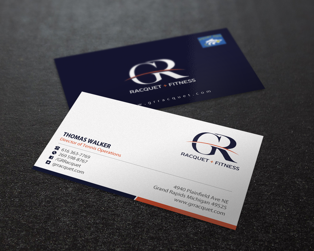 Visitenkarten-Design von Brand aid für Grand Rapids Racquet | Design #17548324