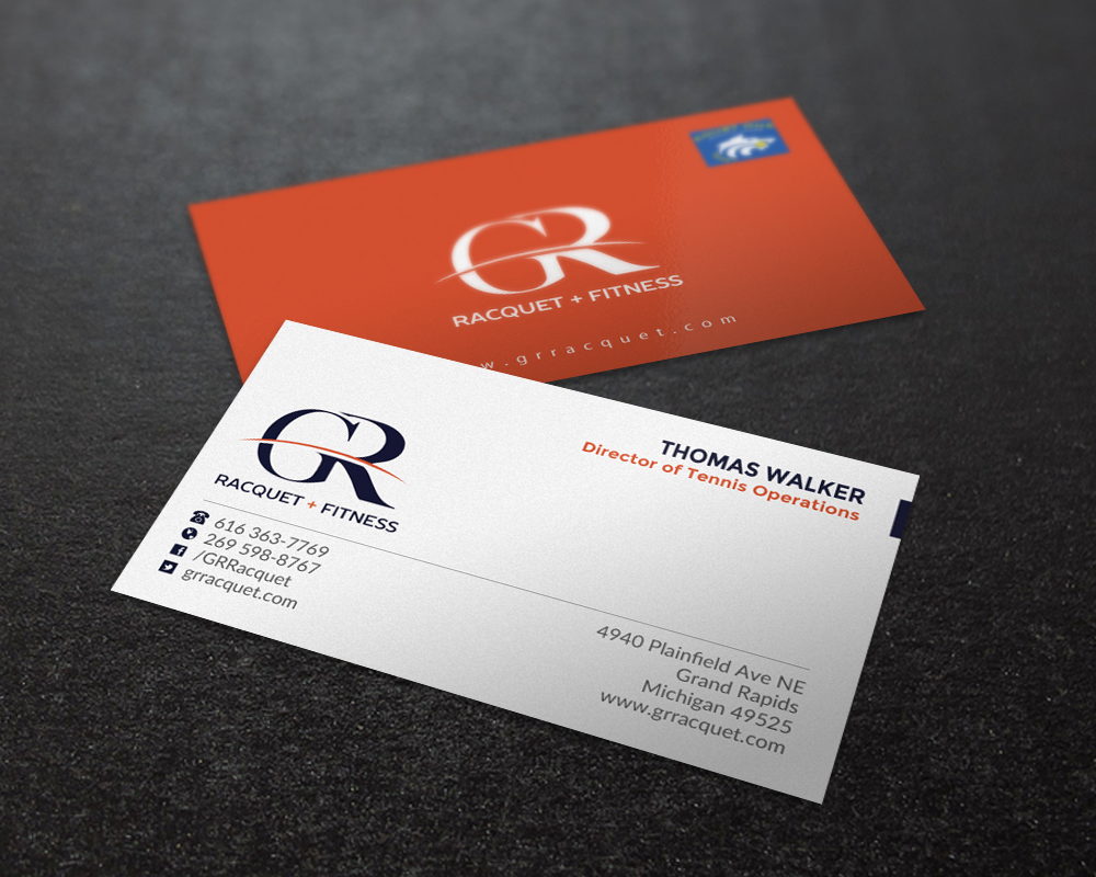 Business Card Design by Brand aid for Grand Rapids Racquet | Design #17548394
