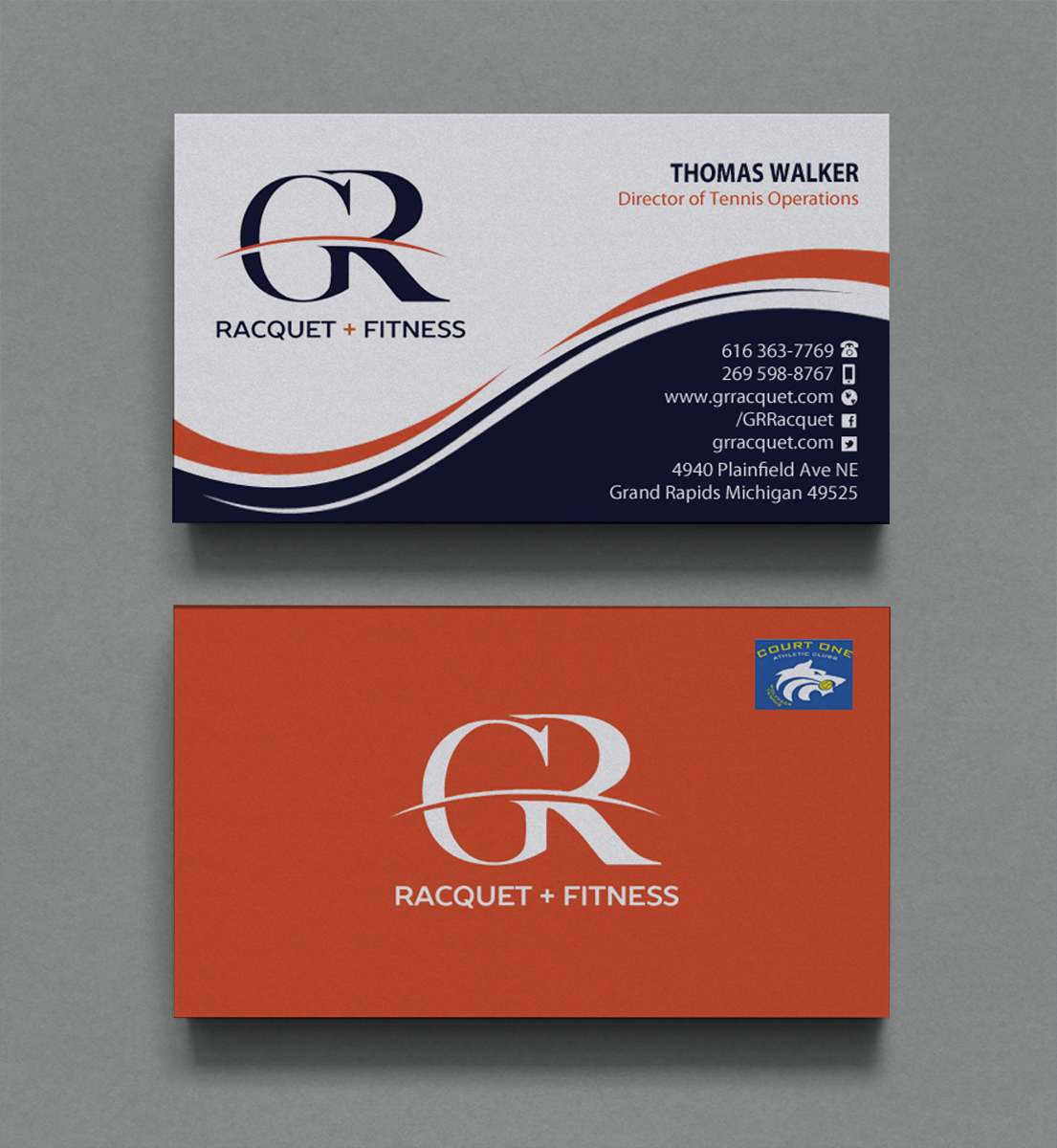 Business Card Design by Brand aid for Grand Rapids Racquet | Design #17548459