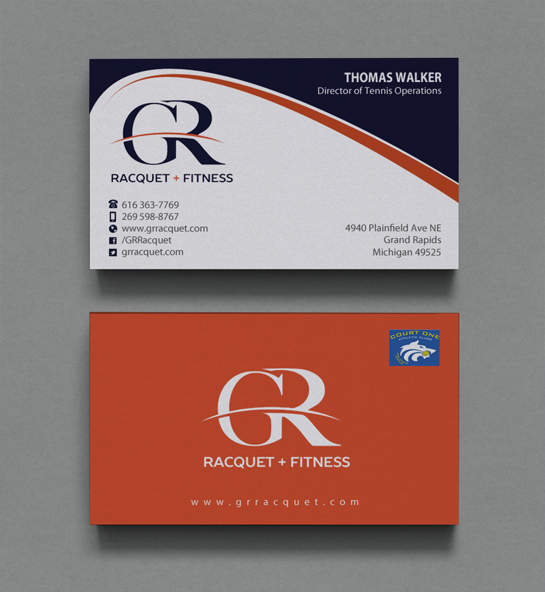 Diseño de Tarjeta de Presentación por Brand aid para Grand Rapids Racquet | Diseño #17549902