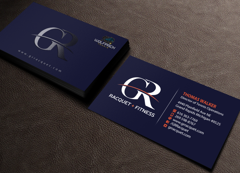 Business Card Design by Brand aid for Grand Rapids Racquet | Design #17584881
