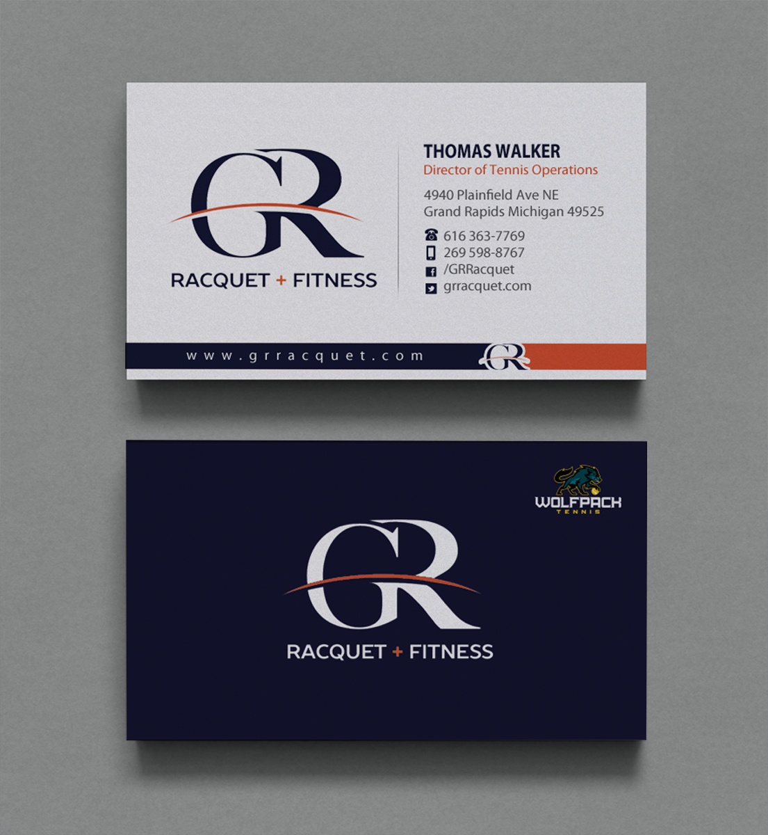 Business Card Design by Brand aid for Grand Rapids Racquet | Design #17584885