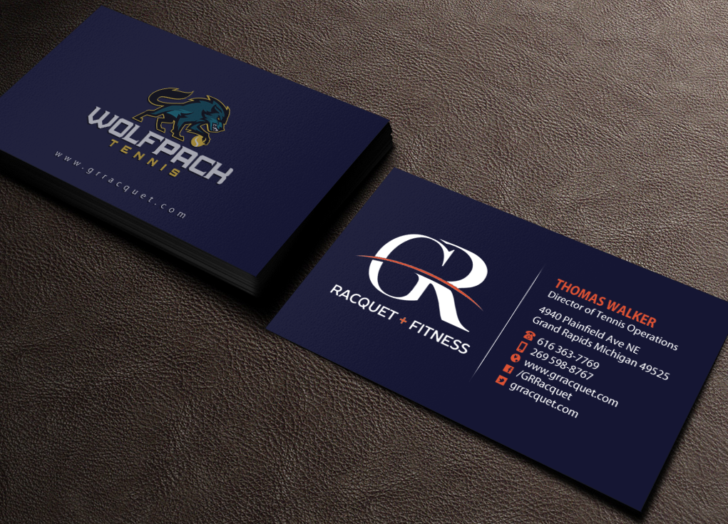 Business Card Design by Brand aid for Grand Rapids Racquet | Design #17584887
