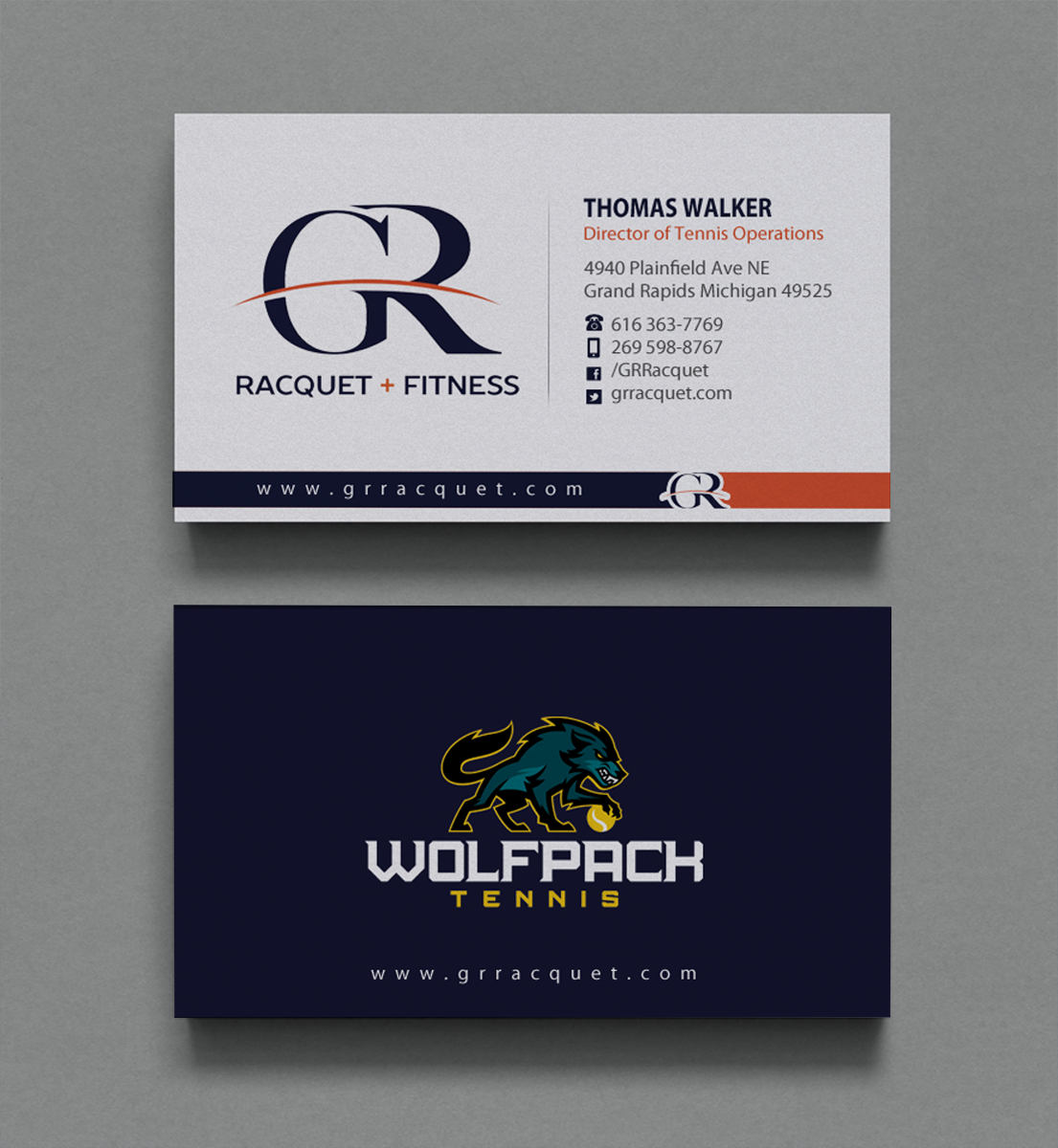 Business Card Design by Brand aid for Grand Rapids Racquet | Design #17585061