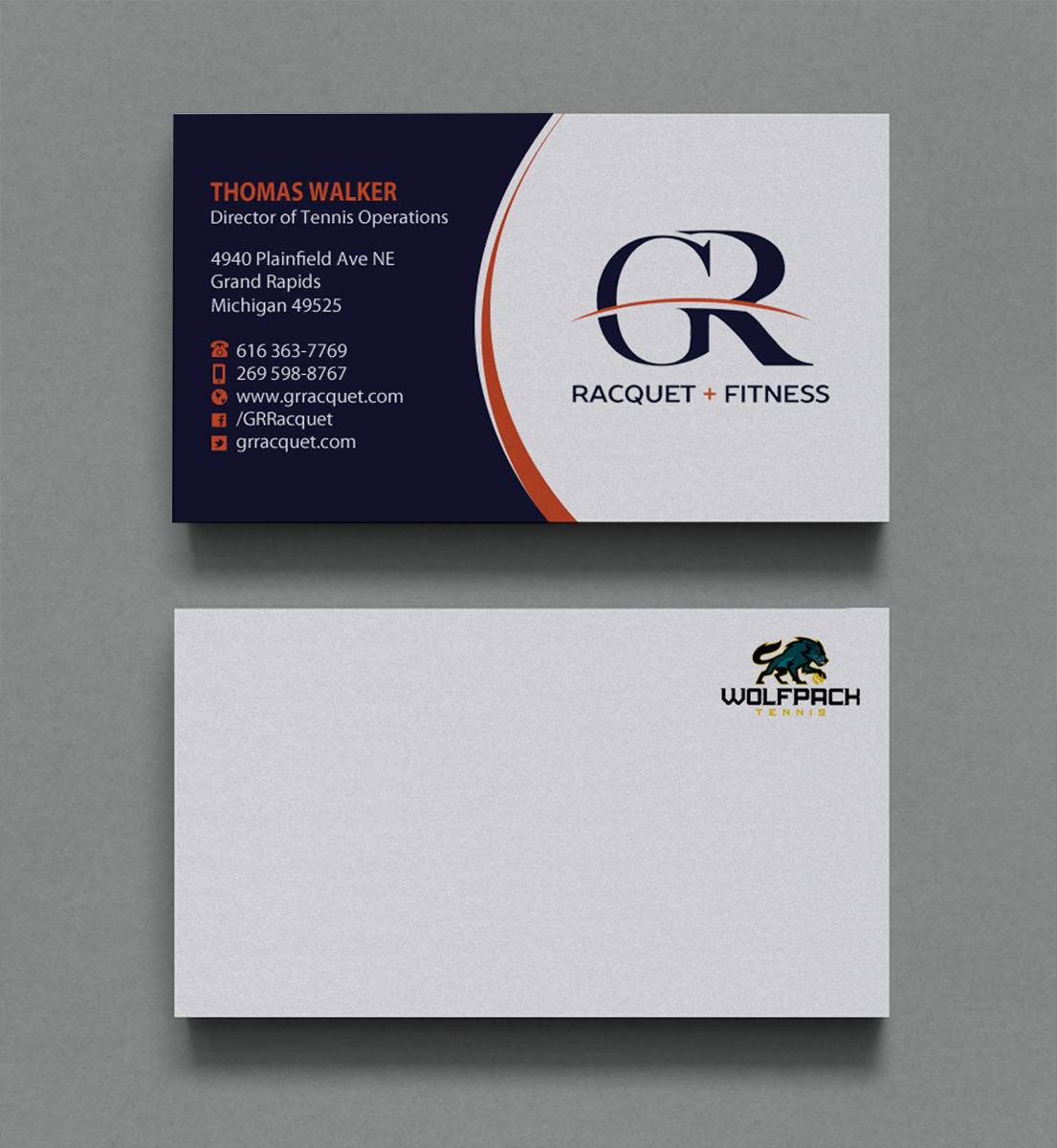 Business Card Design by Brand aid for Grand Rapids Racquet | Design #17585065