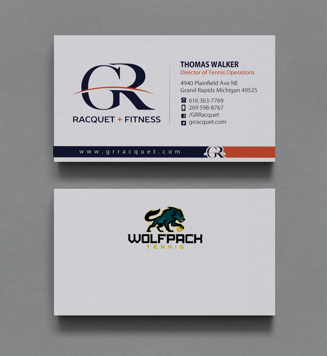 Business Card Design by Brand aid for Grand Rapids Racquet | Design #17585073