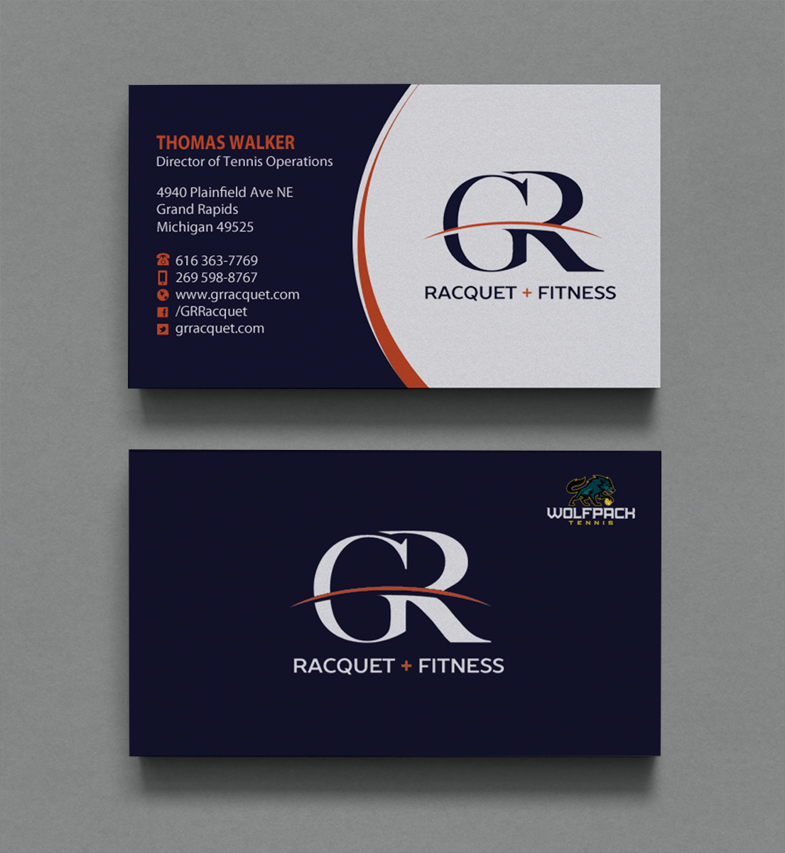 Business Card Design by Brand aid for Grand Rapids Racquet | Design #17585074