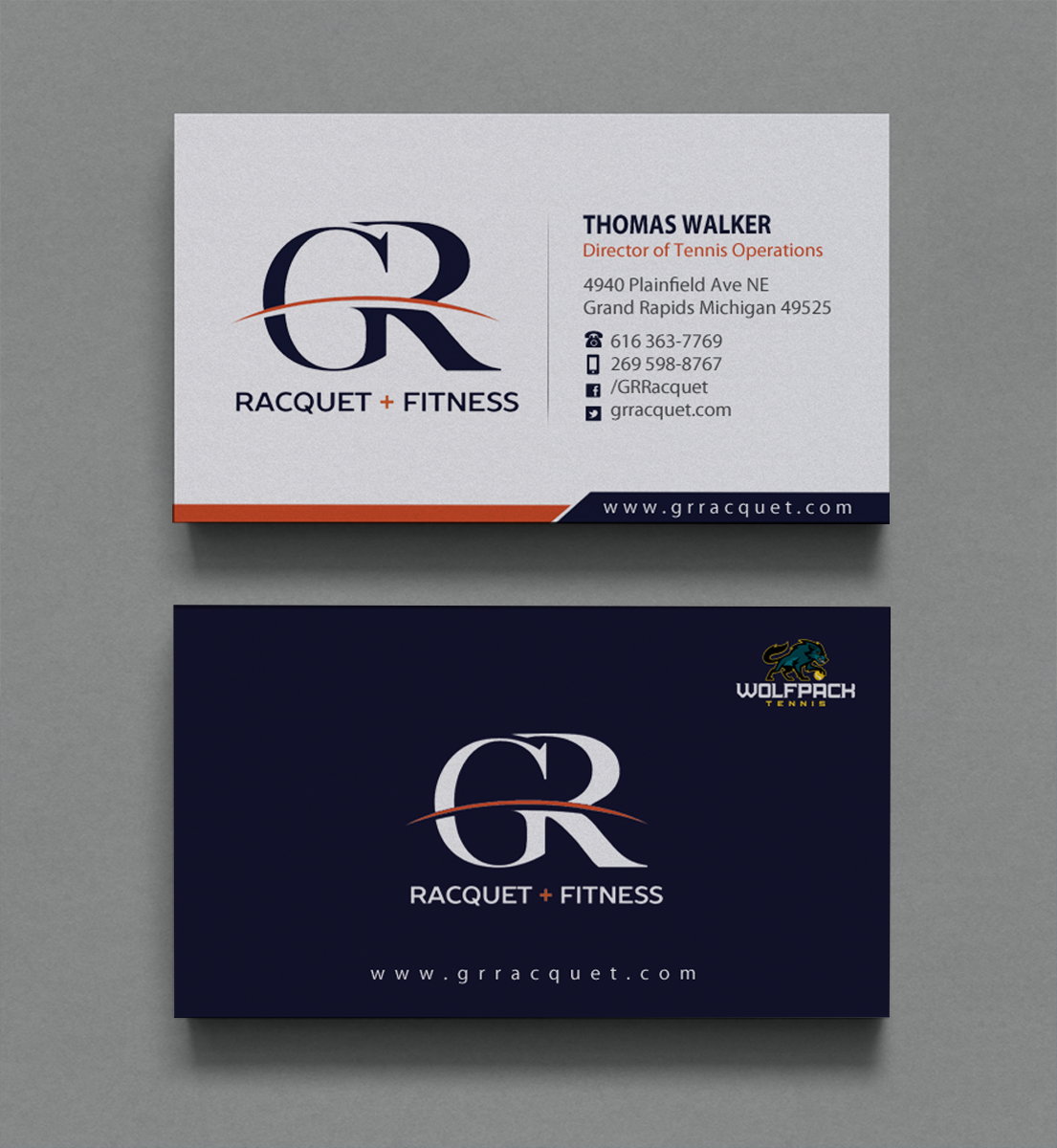 Business Card Design by Brand aid for Grand Rapids Racquet | Design #17585075