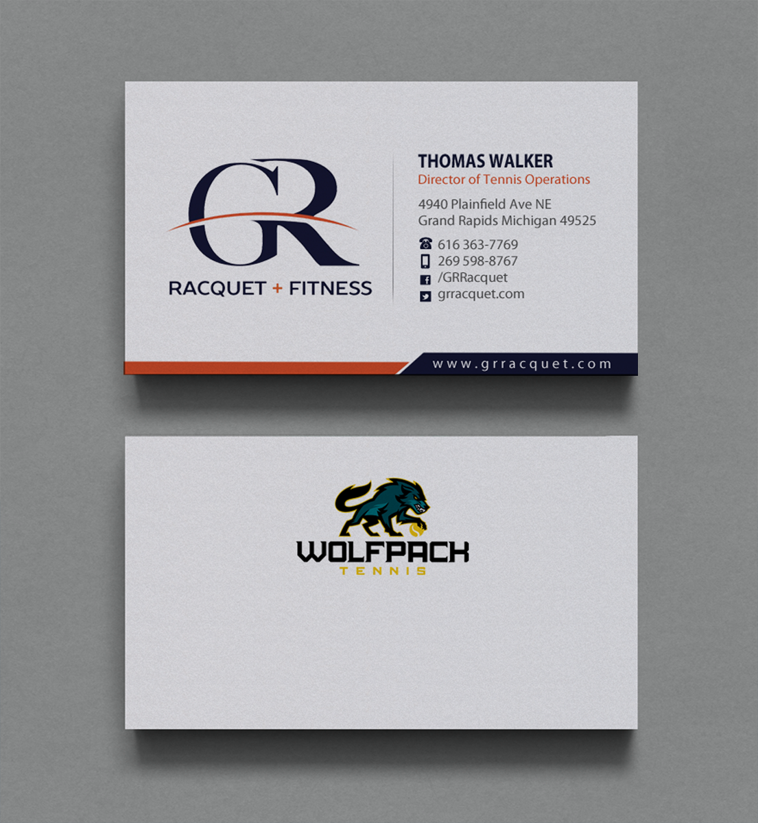 Business Card Design by Brand aid for Grand Rapids Racquet | Design #17585079