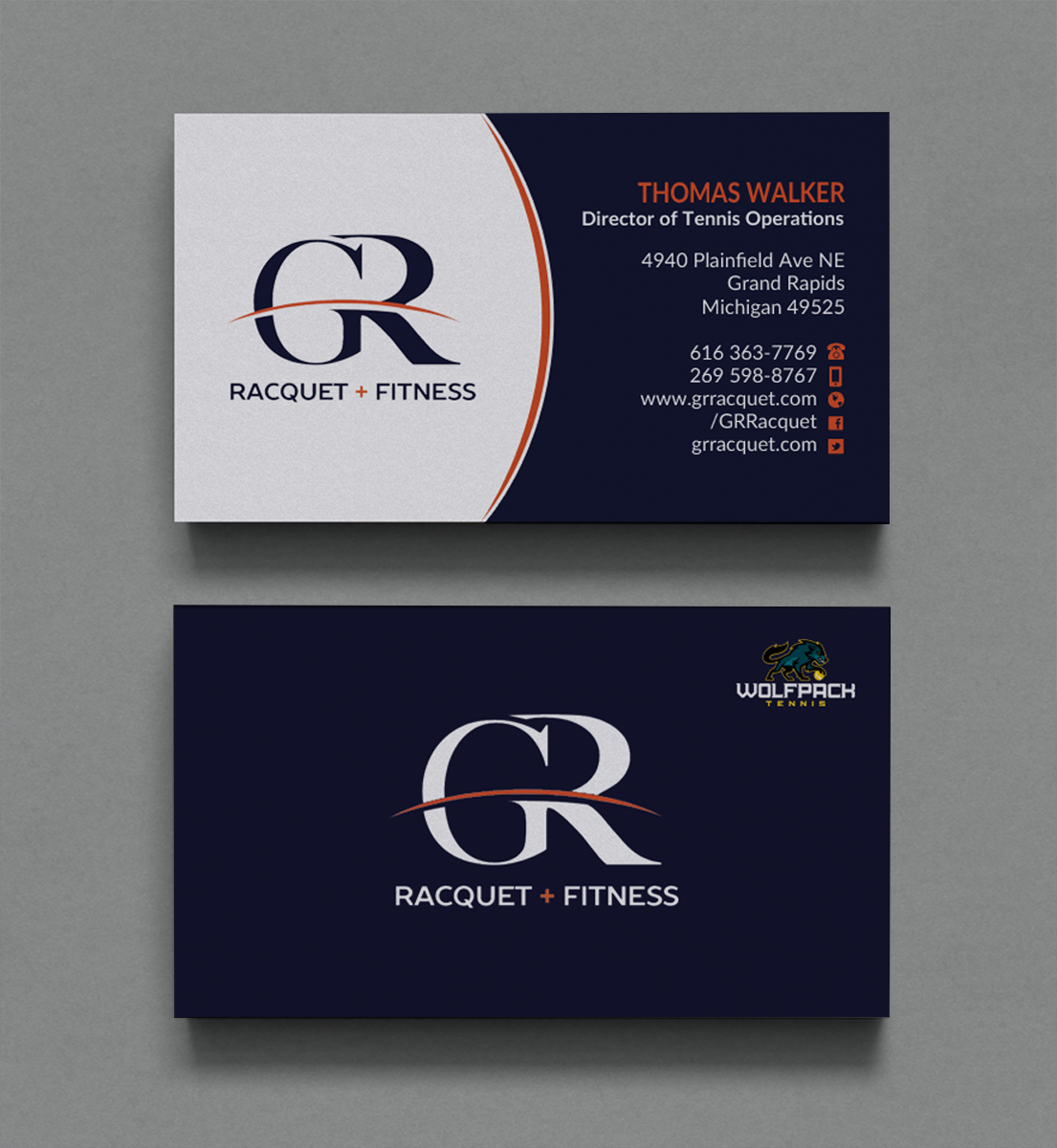 Business Card Design by Brand aid for Grand Rapids Racquet | Design #17585080